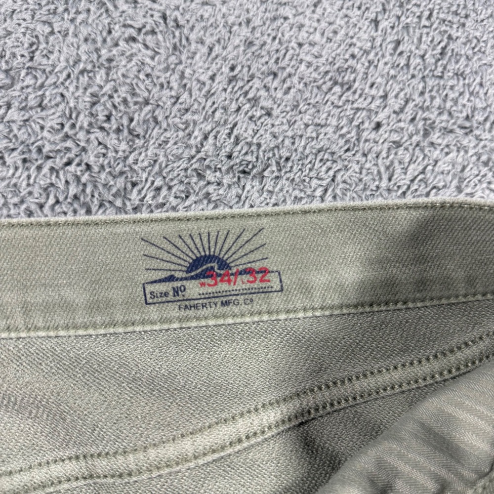 Faherty Stretch Terry Pants Mens 34x32 5-Pocket Stretch Soft Performance - Picture 4 of 10